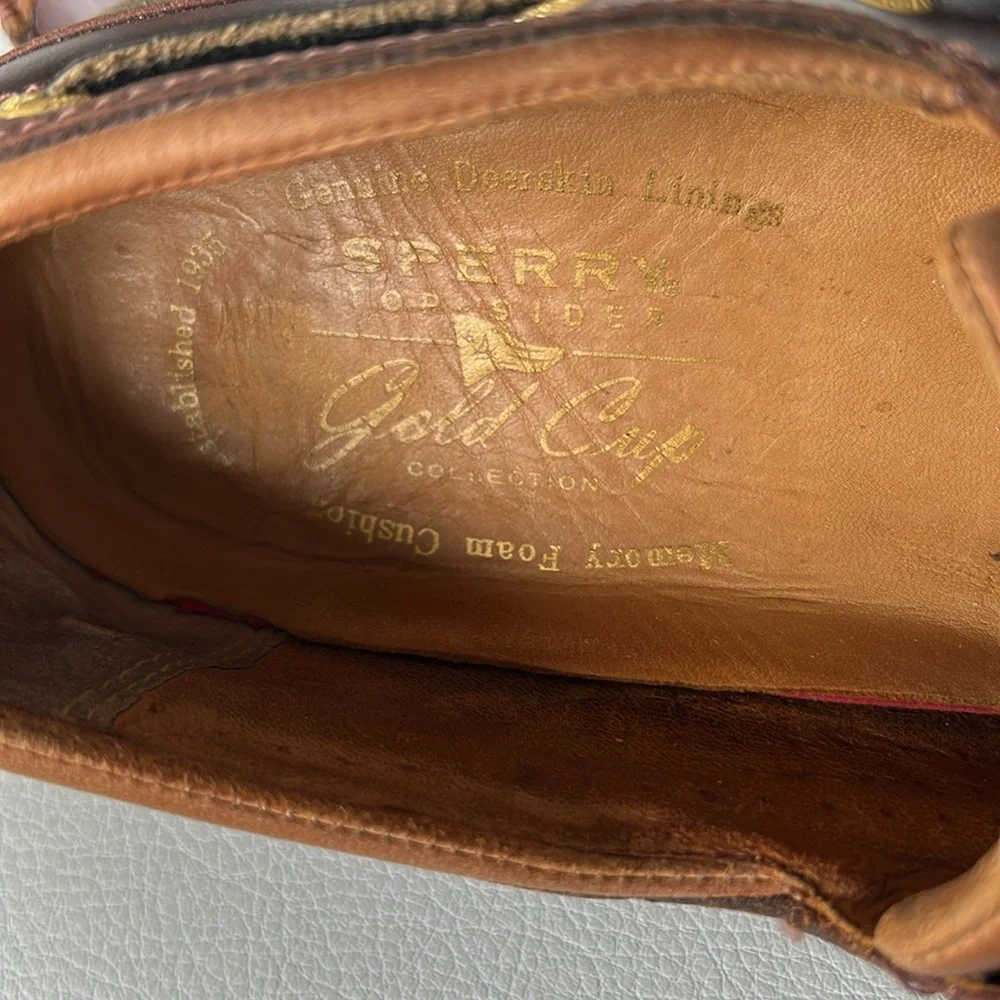 Sperry Topsider Gold Cup Collection Classic Brown Leather Men's Shoes, Size 9
